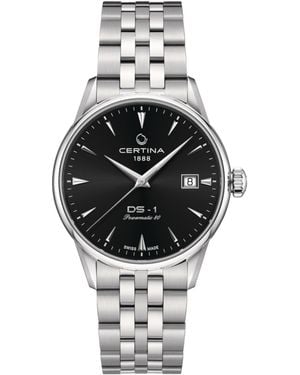 Certina Swiss Automatic Ds-1 Powermatic 80 Stainless Steel Bracelet Watch 38mm - Metallic