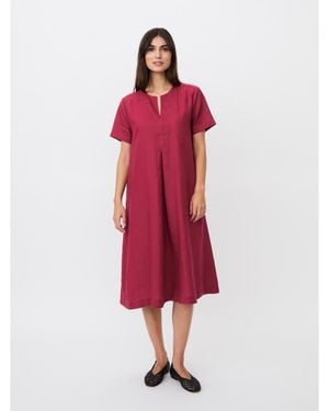 Masai Manipani Linen Tunic Dress - Red