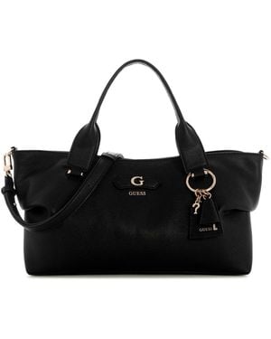 Guess Suzy Extra-large Satchel Handbag - Black