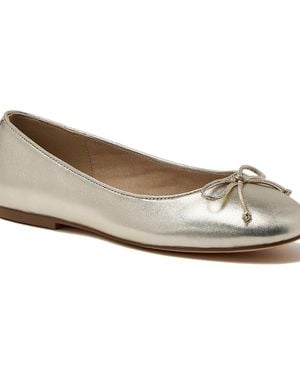 Lands' End Essential Leather Ballet Flats - Natural