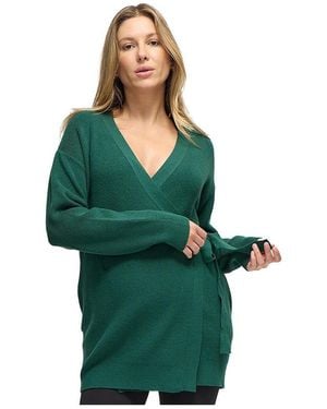 Ingrid & Isabel Ingrid + Isabel Maternity Crossover Tie Cardigan Sweater - Green