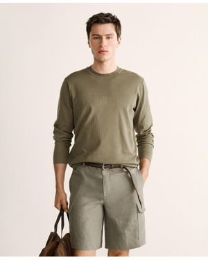 Mango Fine-knit Cotton Sweater - Natural