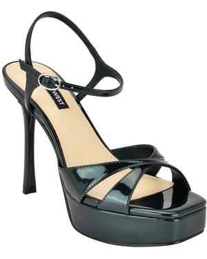 Nine West Tates Stiletto Heel Dress Sandals - Metallic