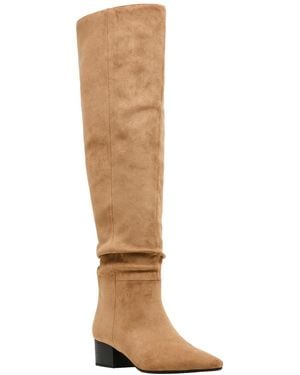Madden Girl Elite Block Heel Over The Knee Slouch Boots - Brown