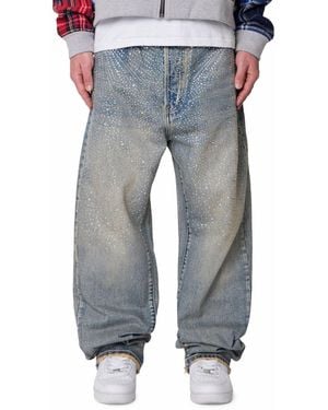 MNML Ultra baggy Gem Denim Jeans - Blue