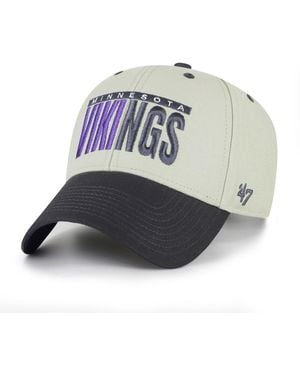 '47 Minnesota Vikings Half Block Text Mvp Structured Adjustable Baseball Cap - Gray