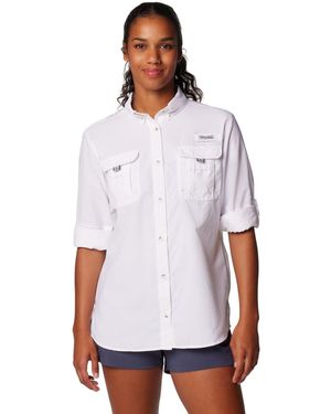 Columbia Bahama Ii Roll-up Long-sleeve Top - White