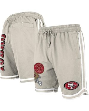 KTZ San Francisco 49ers Stone Multi Patch Shorts - Gray