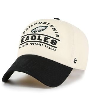 '47 Natural Philadelphia Eagles Windham Clean Up Adjustable Hat - White