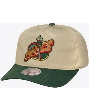 Mitchell & Ness Seattle Supersonics Hardwood Classics Retro Roots Snapback Hat - Green