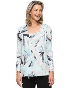 Alex Evenings Scoop Neck Tank Top & Jacket - White