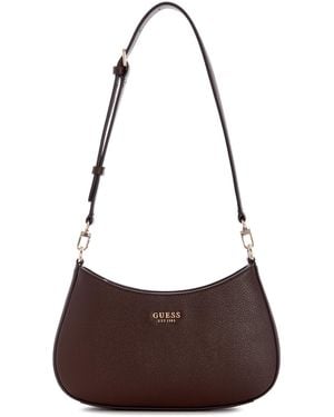 Guess Bethany Small Zip-top Shoulder Handbag - Brown