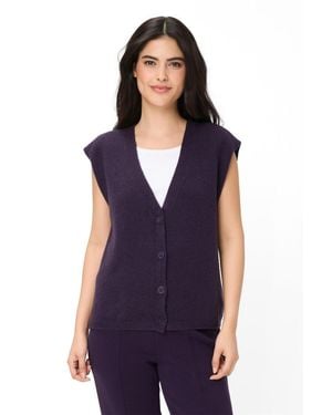 Olsen Cropped Sweater Vest - Blue