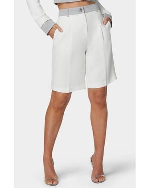 Bebe Tailored Bermuda Shorts - White
