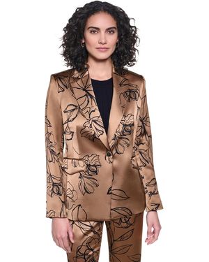 KARL LAGERFELD One-button Padded Shoulder Jacket - Multicolor