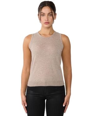Jennie Liu 100% Cashmere Tank Tops Sleeveless Crewneck Sweater Vest - Multicolor