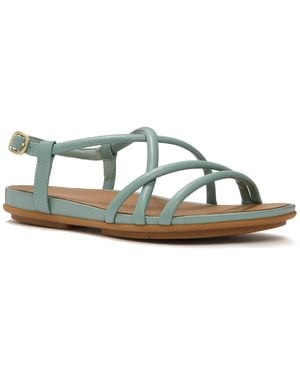 Fitflop Gracie Leather Strappy Back-strap Sandals - Green