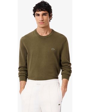 Lacoste Solid Croc Sweater - Green