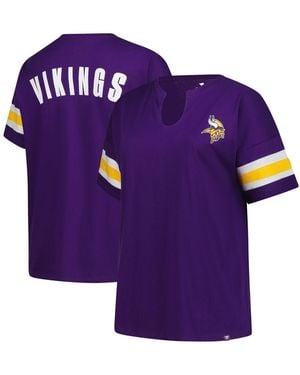 Fanatics Minnesota Vikings Plus Size Redzone Notch Neck T-shirt - Purple