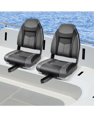 Hongge High Back Folding Boat Seat - Gray