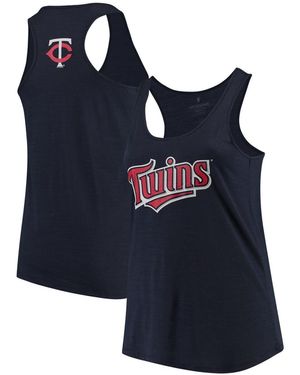 Soft As A Grape Minnesota Twins Plus Size Swing For The Fences Racerback Tank Top - Blue