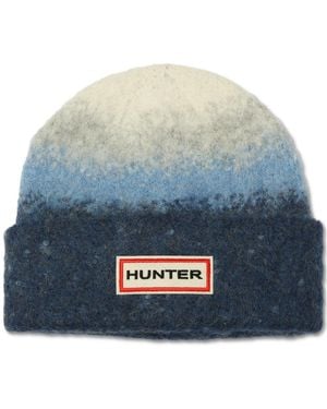 HUNTER Brushed Ombre Cuff Beanie - Blue