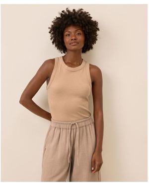 Pact Perfect Rib Racerback Tank - Brown