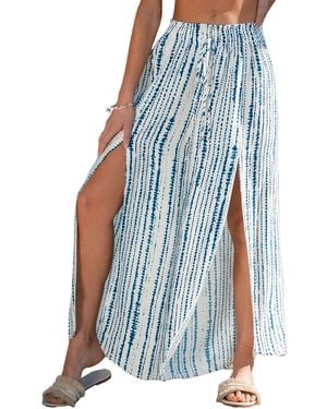 CUPSHE Treasure Trove Abstract Cover-up Pants - Blue