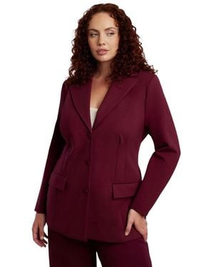 Eloquii The Ultimate Nipped Waist Blazer - Red