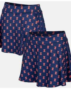 ZooZatZ Illinois Fighting Illini Allover Print Flowy Skort - Blue
