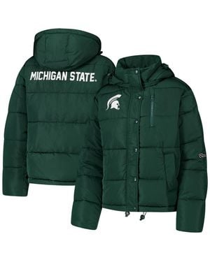 Hype and Vice Michigan State Spartans Puffer Jacket - Green