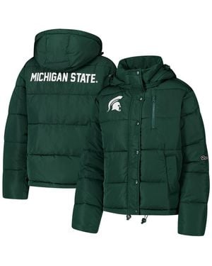 Hype and Vice Michigan State Spartans Puffer Jacket - Green