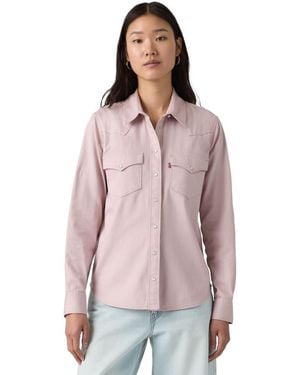 Levi's The Ultimate Western Cotton Denim Shirt - Pink