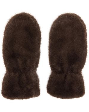 Steve Madden Extreme Fuzzy Faux Fur Mitten - Black