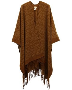 Michael Kors Mk Repeat Ruana - Brown