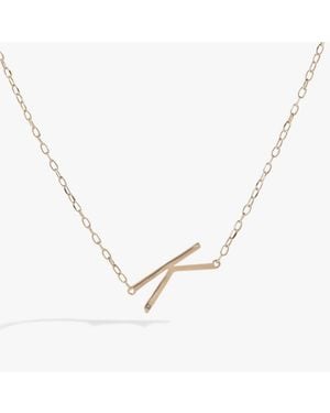 ALEX AND ANI Precious Elongated Initial L - Natural