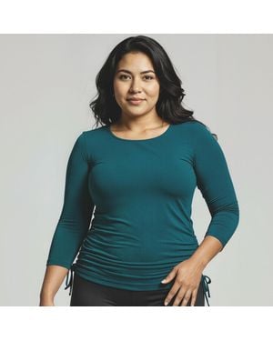 Calypsa Plus Size Margaux Swim Top - Green