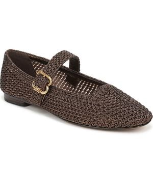 Sam Edelman Michaela Knit Mary Jane Flats - Brown