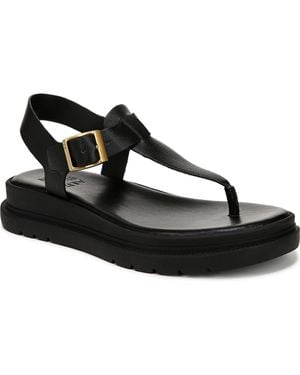 Naturalizer Alyssa T-strap Thong Platform Sandals - Black