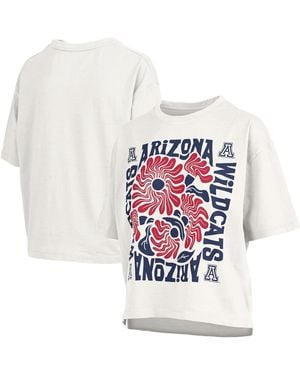 Pressbox Arizona Wildcats Elena Oversized Slub T-shirt - White
