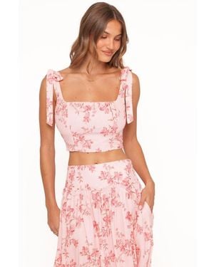 Petal & Pup Tyler Tie Shoulder Top - Pink