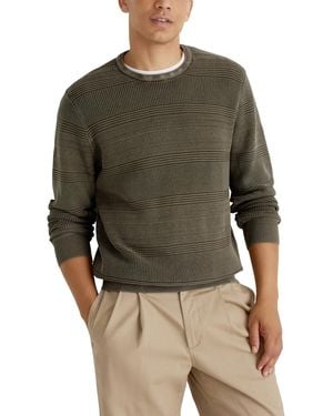 Nautica Classic-fit Stripe Cotton Crewneck Sweater - Green