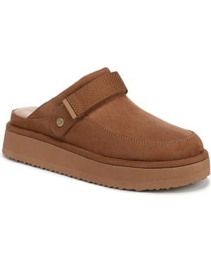 Dr. Scholls Chill Time Round Toe Platform Mules - Brown