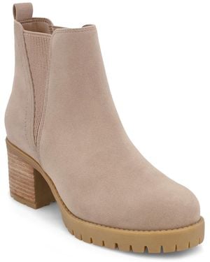 MIA Jody Lug Sole Chelsea Booties - Brown