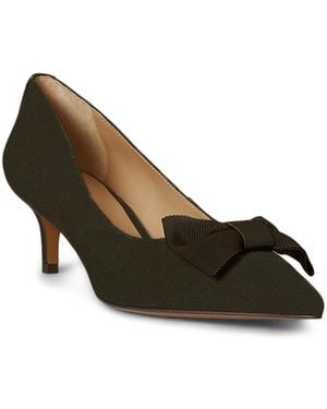 Ralph Lauren Adrienne Suede Bow Pump - Green