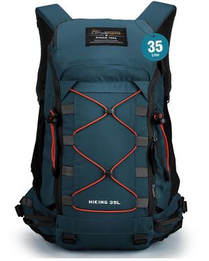Mountaintop 35 Liter Hiking Backpack Lightweight Outdoor Travel Camping Daypack - Blue