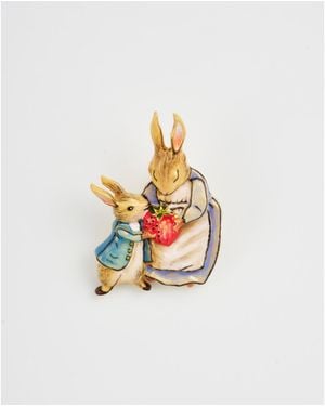 Fable England Peter Rabbit Mrs Rabbit Brooch - White