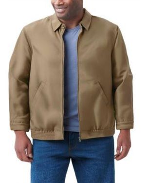 Kingsize Big Tall Classic Water Resistant Bomber - Natural