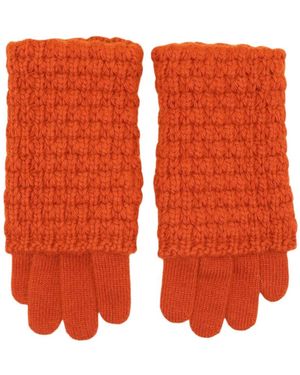 Portolano Chunky Knit Gloves - Orange