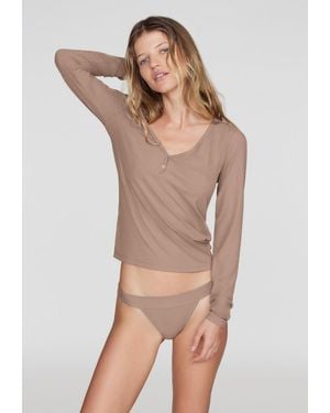 CUUP The Button Long Sleeve - Brown